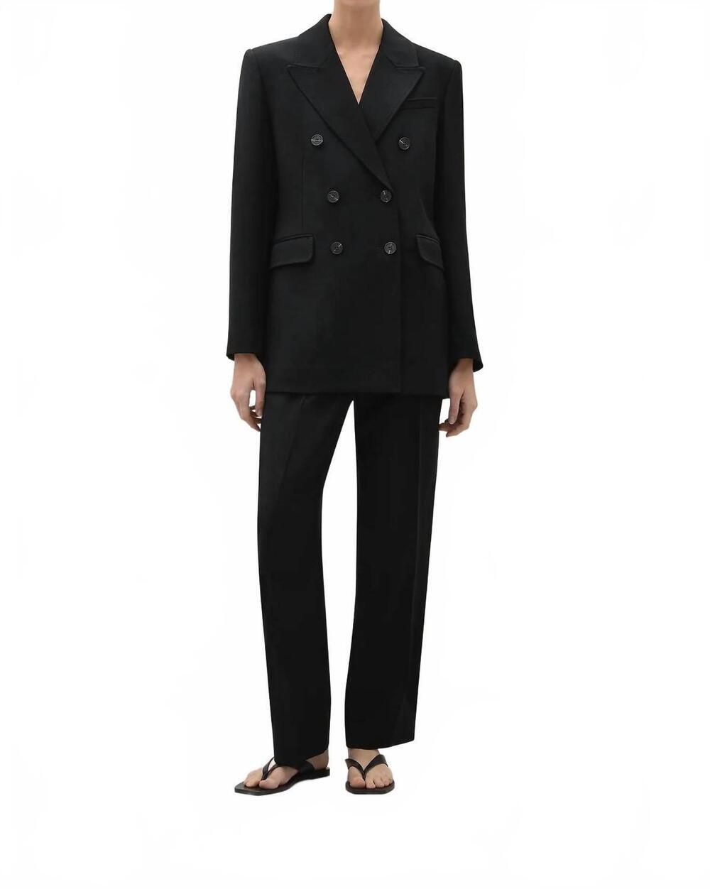NEW A.EMERY blanche double-breasted blazer in black